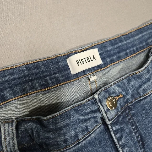 Pistola‎ Women 22W High Rise Distressed Skinny Jeans Medium Wash Raw Hem Blue - Picture 7 of 11